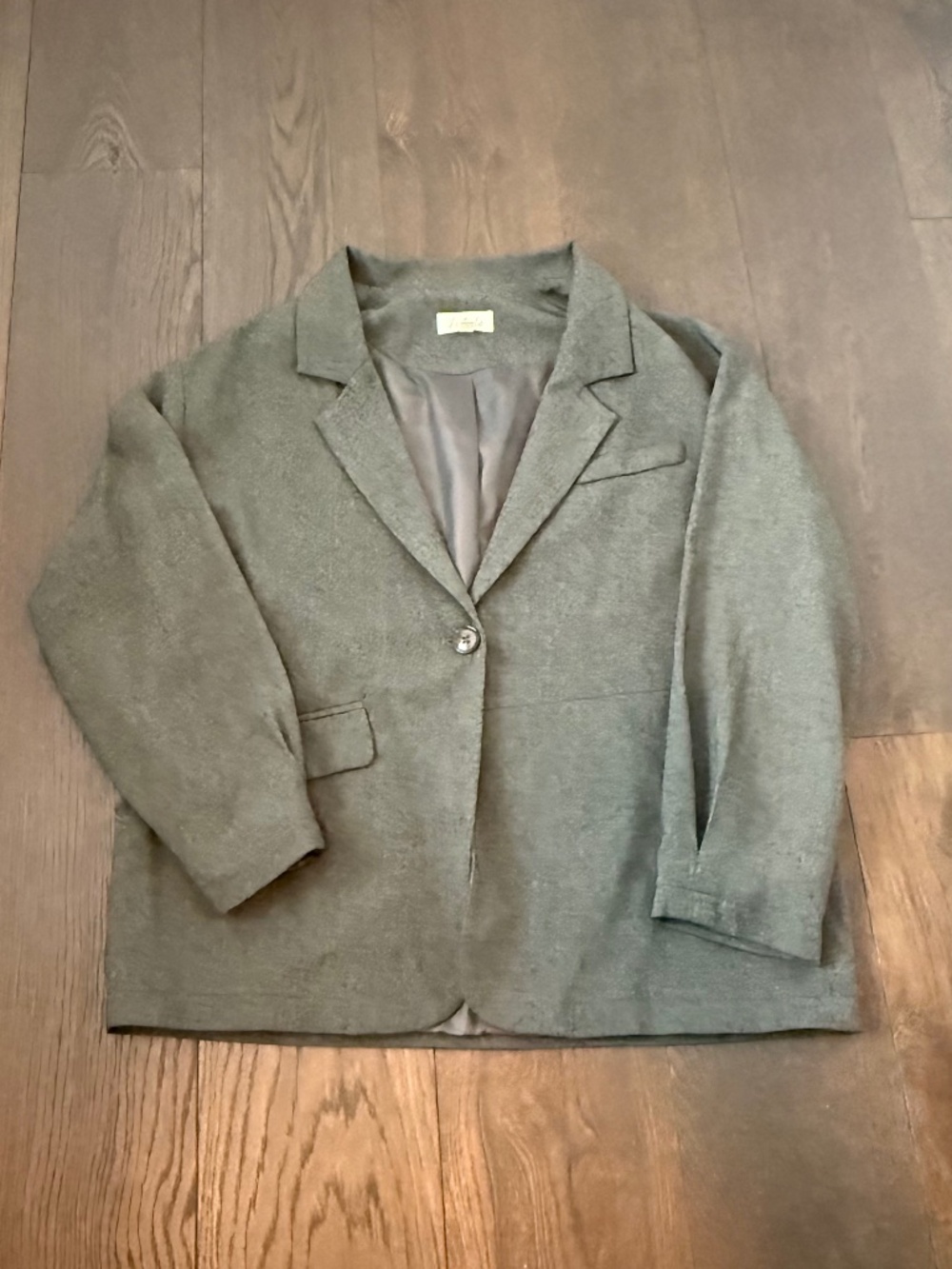 Listicle Gray One Button Blazer Jacket Women’s XL Career Workwear